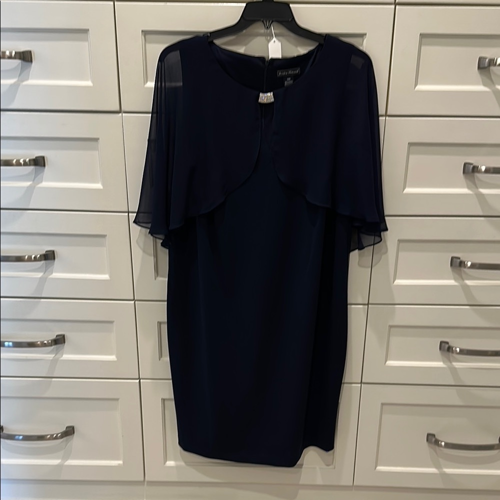 Elegant Navy Blue Dress, Size 16W